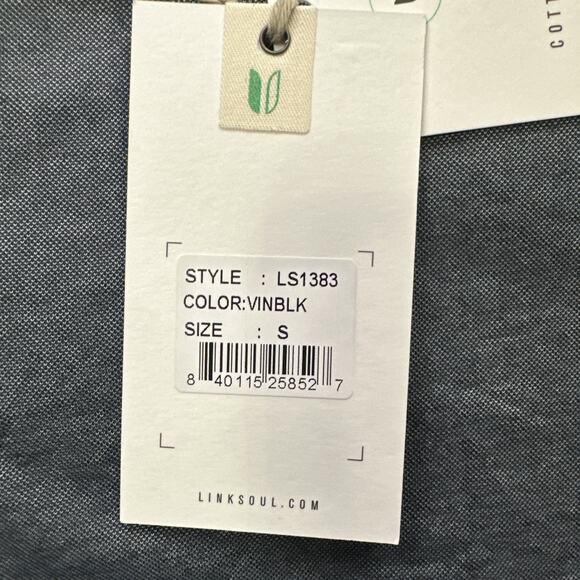 Linksoul Golf Polo Shirt Mens Small Performance Charcoal Gray Breathable Fabric - Picture 5 of 8